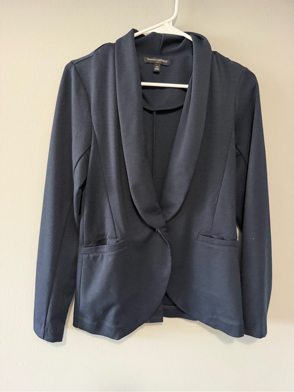 Banana Republic Navy Shawl-Collar Blazer
